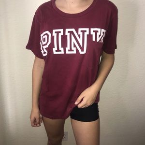 PINK Maroon Tee
